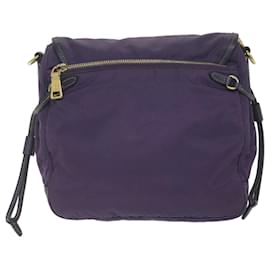 Prada-PRADA Shoulder Bag Nylon Purple Auth 60703-Purple