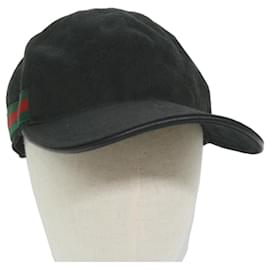 Gucci-GUCCI GG Canvas Web Sherry Line Cap L size Black Red Green 200035 Auth am5247-Black,Red,Green
