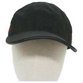 Gucci-GUCCI GG Canvas Web Sherry Line Cap L size Black Red Green 200035 Auth am5247-Black,Red,Green