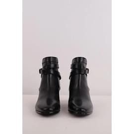 Saint Laurent-Leather boots-Black