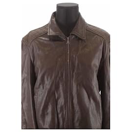 Kenzo-Leather coat-Brown