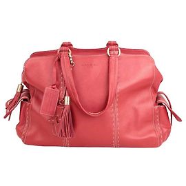 Lancel Leder-Reisetasche Rot