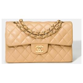 Chanel-Sac Chanel Timeless/Classic in Beige Leather - 101616-Beige