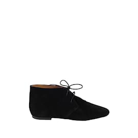 Isabel Marant-zapatos de ante con cordones-Negro
