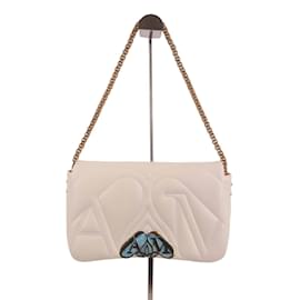 Alexander Mcqueen-Leather Handbag-Beige