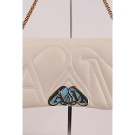 Alexander Mcqueen-Leather Handbag-Beige