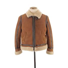 Autre Marque-leather trim coat-Brown