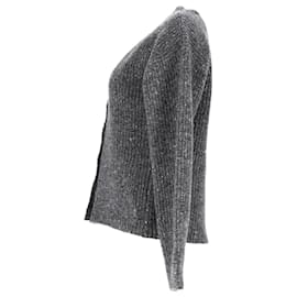 Altuzarra-Altuzarra Beverly Buttoned Cardigan in Grey Wool-Cashmere-Black