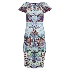Mary Katrantzou Vestido de buceo Calligraphy Lake Multicolor