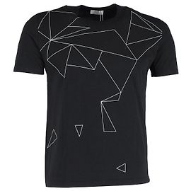 Christian Dior Camiseta Dior con estampado geométrico de algodón negro Negro