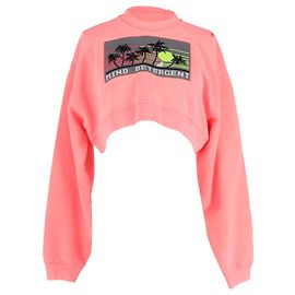Alexander Wang Mind Detergent Sudadera corta de algodón rosa Rosa