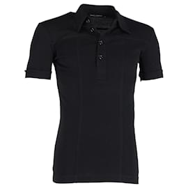 Dolce & Gabbana-Dolce & Gabbana Polo Shirt in Black Cotton -Black