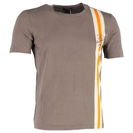 Louis Vuitton T-shirt à rayures en coton marron Marron