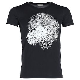 Camiseta Christian Dior Firework Graphic em algodão preto Preto