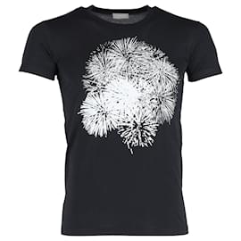 Christian Dior-Camiseta con gráfico de fuegos artificiales de Christian Dior en algodón negro-Negro