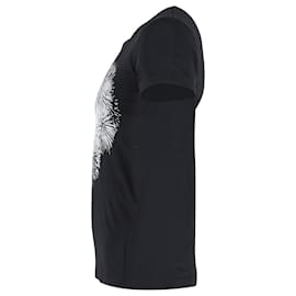 Christian Dior-Camiseta con gráfico de fuegos artificiales de Christian Dior en algodón negro-Negro