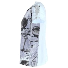 Prada-T-shirt Prada Zodiac en coton bleu clair-Bleu