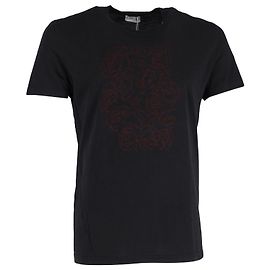 Camiseta Christian Dior con estampado de rosas de algodón negro Negro