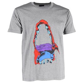 Camiseta gráfica Lanvin de algodón gris Castaño