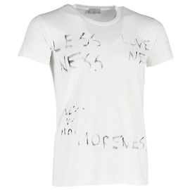Christian Dior Camiseta Dior Conditioning con cuello redondo de algodón blanco Blanco