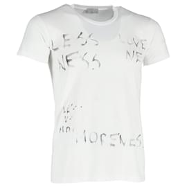 Christian Dior-T-shirt à col rond Dior conditionnement en coton blanc-Blanc