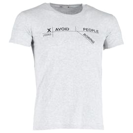 Christian Dior-Dior 'Avoid Boring People' T-Shirt in Grey Cotton-Grey