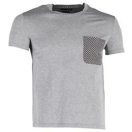 Alexander McQueen Skull Pocket T-Shirt in Grey Cotton Brown
