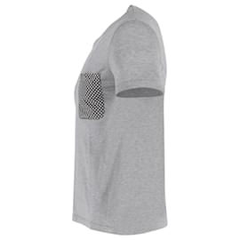 Alexander Mcqueen-Alexander McQueen T-shirt à poche tête de mort en coton gris-Gris