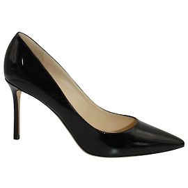 Jimmy Choo Romy 85 Décolleté a punta in vernice nera Nero