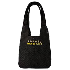 Isabel Marant-Bolso Shopper Mediano Praia - Isabel Marant - Rafia - Negro-Negro