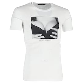 Dolce & Gabbana-Dolce & Gabbana Camiseta Monica Bellucci de algodón blanco-Blanco