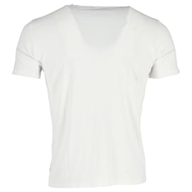 Yves Saint Laurent-Saint Laurent Nature Print T-Shirt in White Cotton-White