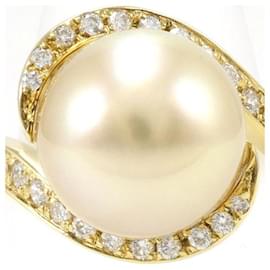 & Other Stories-18K Diamond & Pearl Ring-Golden