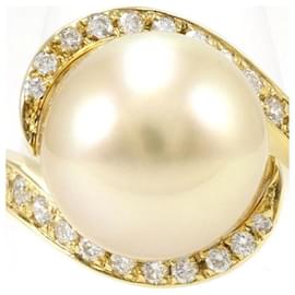 & Other Stories-18K Diamant- und Perlenring-Golden