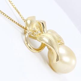 & Other Stories-18K Pearl & Diamond Necklace-Golden