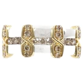 & Other Stories-18K & Platinum Diamond Link Ring-Golden