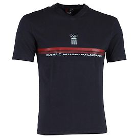 Camiseta Versace Olympic Museum de algodón negro Negro