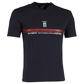 Versace-Versace Olympic Museum T-Shirt aus schwarzer Baumwolle-Schwarz