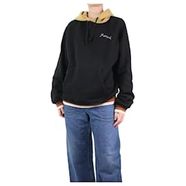 Marni-Black and khaki colour block hoodie - size UK 16-Black