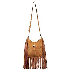 Isabel Marant Sac porté épaule à franges en daim marron clair Usko Marron