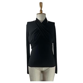 Isabel Marant Resly draped stretch-jersey top black Black
