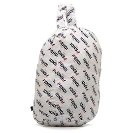 Fendi-Fendi White x Fila Mania Packable Backpack-White