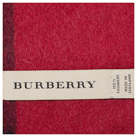 Burberry-Sciarpa in cashmere Burberry con motivo House Check rosso-Rosso