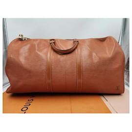 Louis Vuitton-Louis Vuitton 55 Epi Leather Boston Keepall Bag-Brown