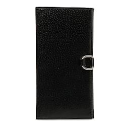 Gucci-Gucci Leather Bifold Wallet Leather Long Wallet 035 2149 in Good condition-Black