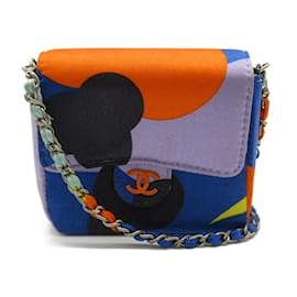 Chanel-2000-2002 Multicolor Satin Mini Flap Bag-Multiple colors