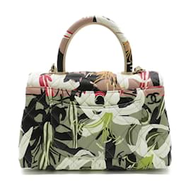 Chanel-Limited Edition Matelasse Lily Print Mini Coco Handle Bag-Multiple colors