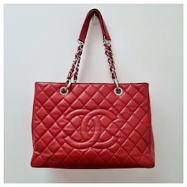 Chanel-Chanel GST (grande bolsa de compras)-Vermelho