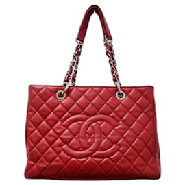 Chanel-Chanel GST (grande bolsa de compras)-Vermelho