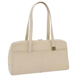 Burberry-BURBERRY Shoulder Bag Leather Beige Auth bs10396-Beige